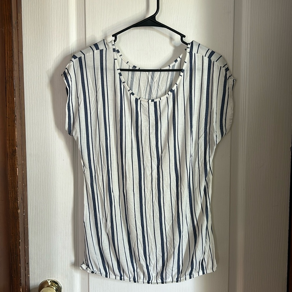 Striped Boat neck top